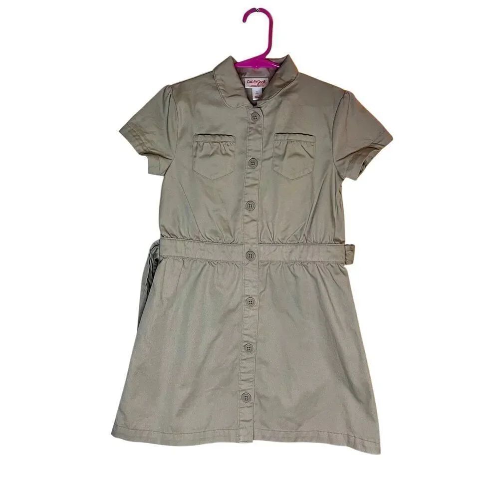 Cat & Jack Girls Khaki Dress Size 5T